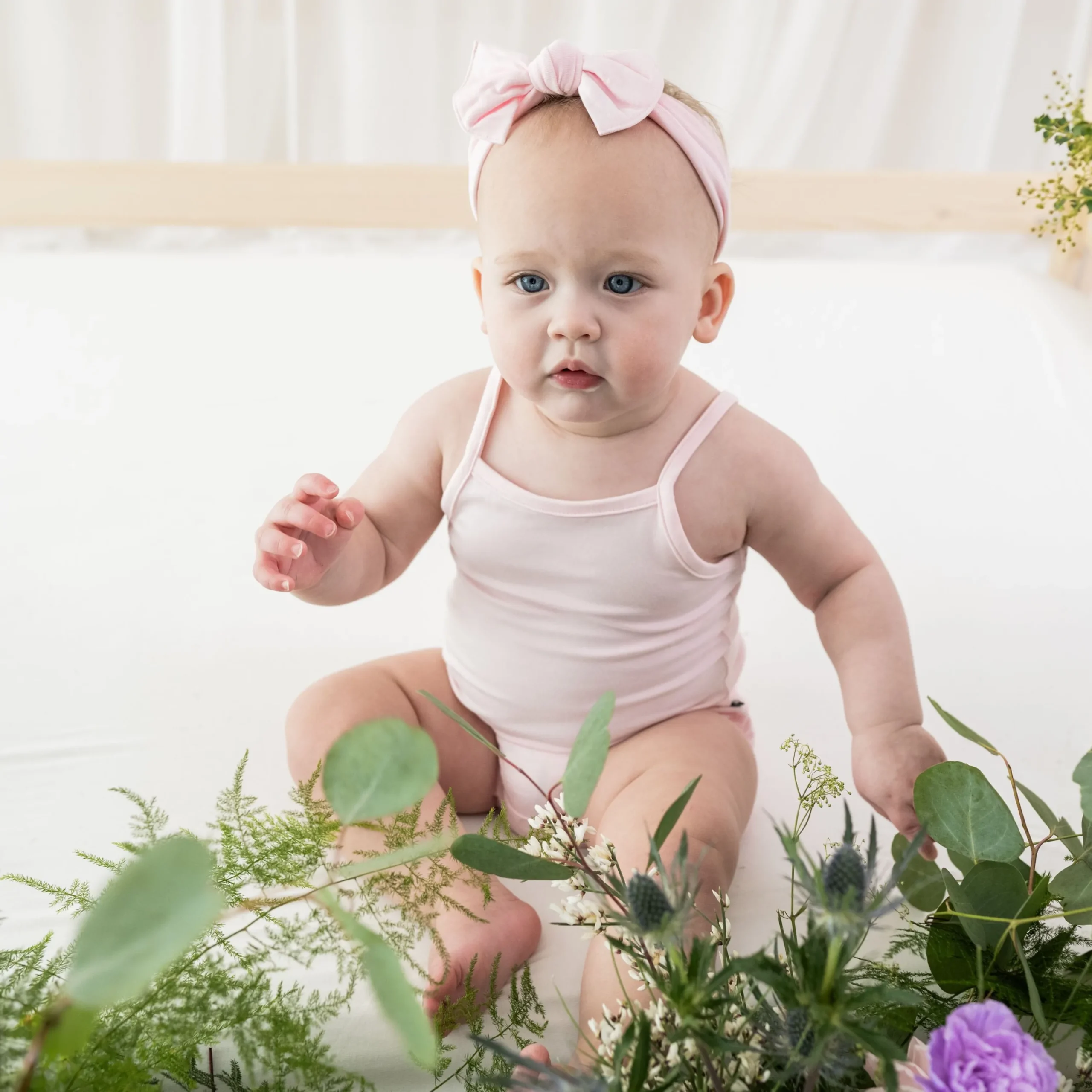 Kyte Baby Spaghetti Strap Leotard in Sakura Best