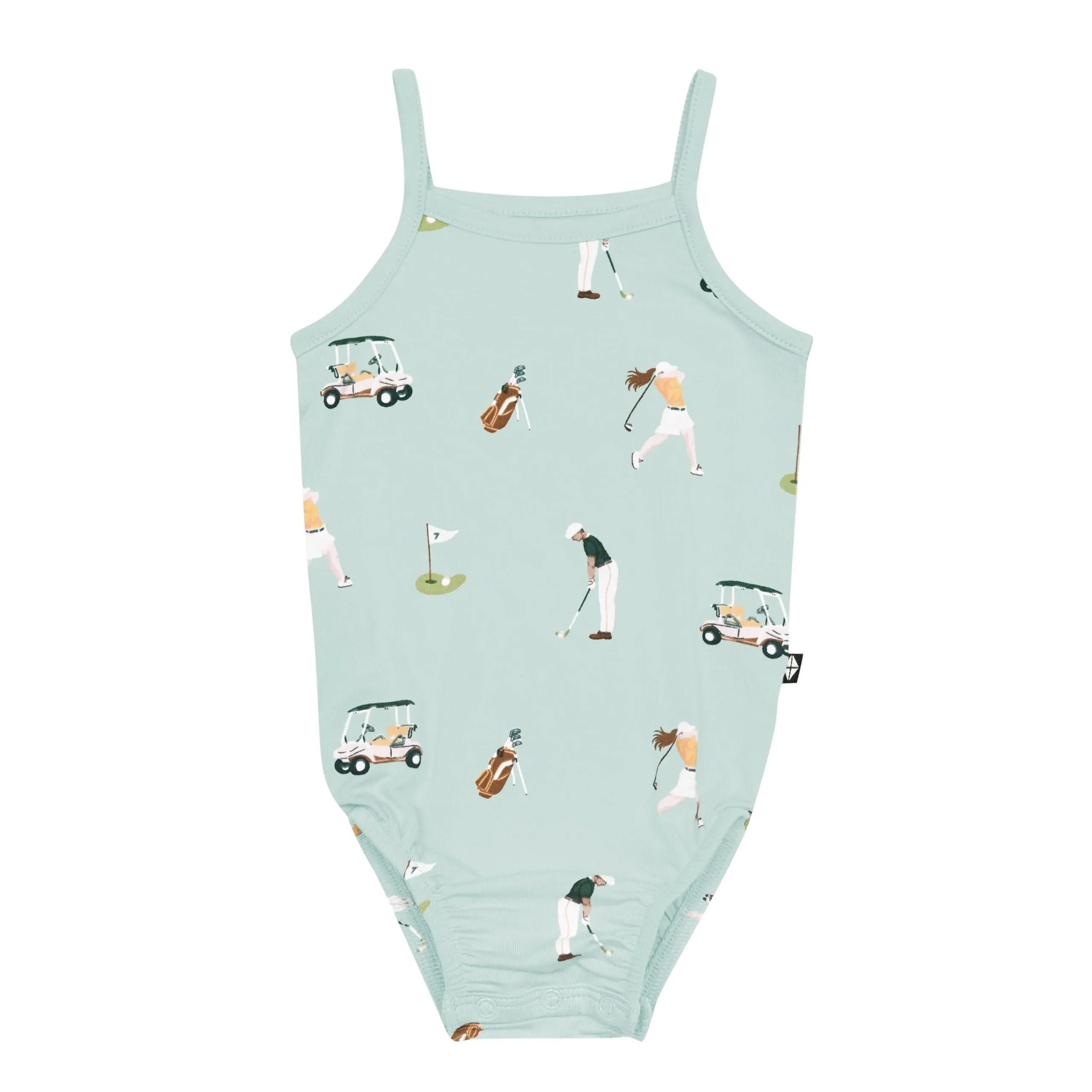 Kyte Baby Spaghetti Strap Leotard in Golf