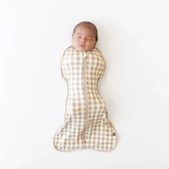 Kyte Baby Swaddle Bag in 0.5 Gingham Bisque New
