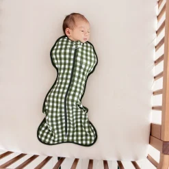 Kyte Baby Swaddle Bag in 0.5 Gingham Fir Clearance