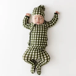 Kyte Baby Take Me Home Set with Cap in Gingham Fir Clearance