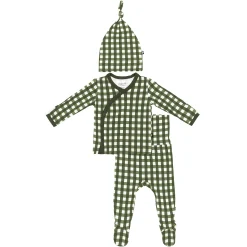 Kyte Baby Take Me Home Set with Cap in Gingham Fir Clearance