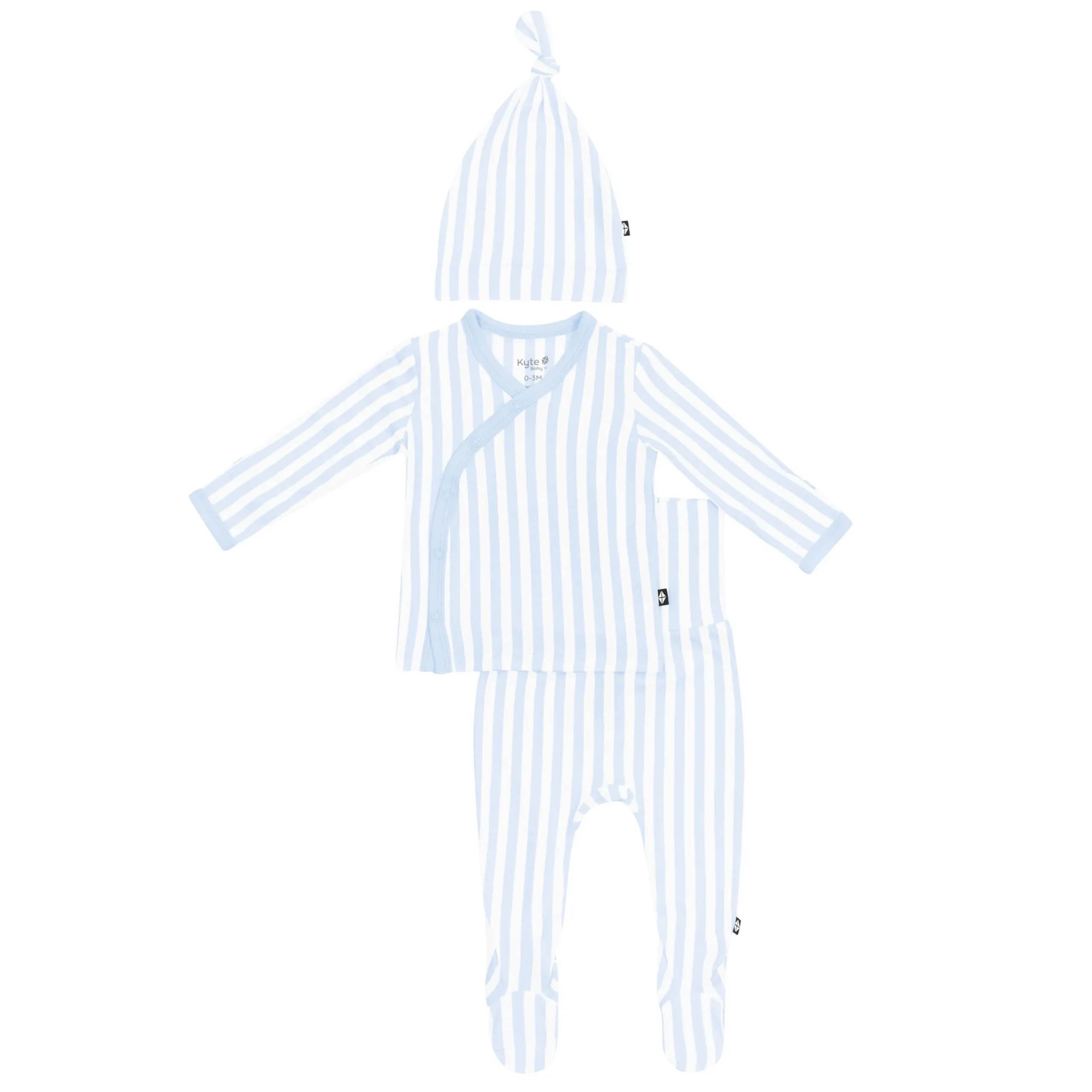 Kyte Baby Take Me Home Set with Cap in Small Mist Stripe Outlet