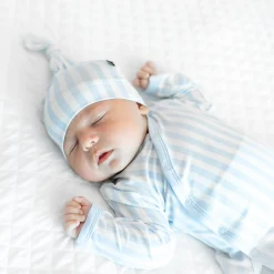 Kyte Baby Take Me Home Set with Cap in Small Mist Stripe Outlet