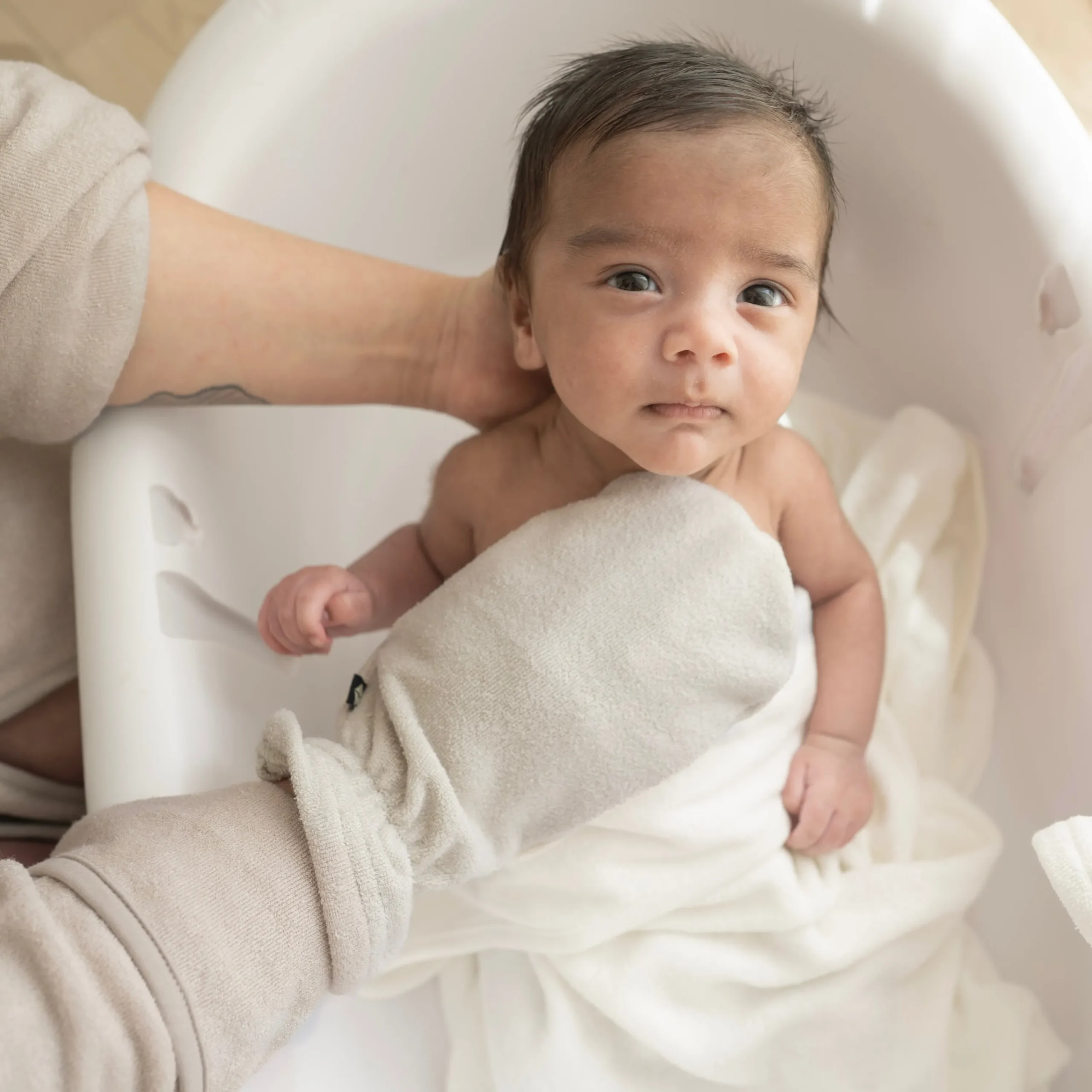 Kyte Baby Terry Bath Mitt in Oat Best