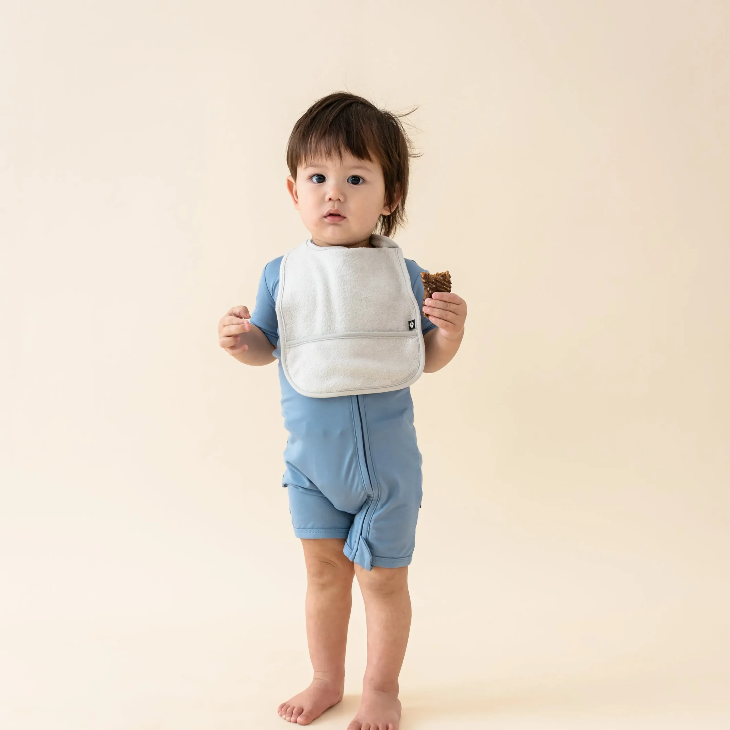 Kyte Baby Terry Pocket Bib in Oat Clearance