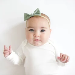 Kyte Baby Tiny Nylon Bow in Thyme Outlet