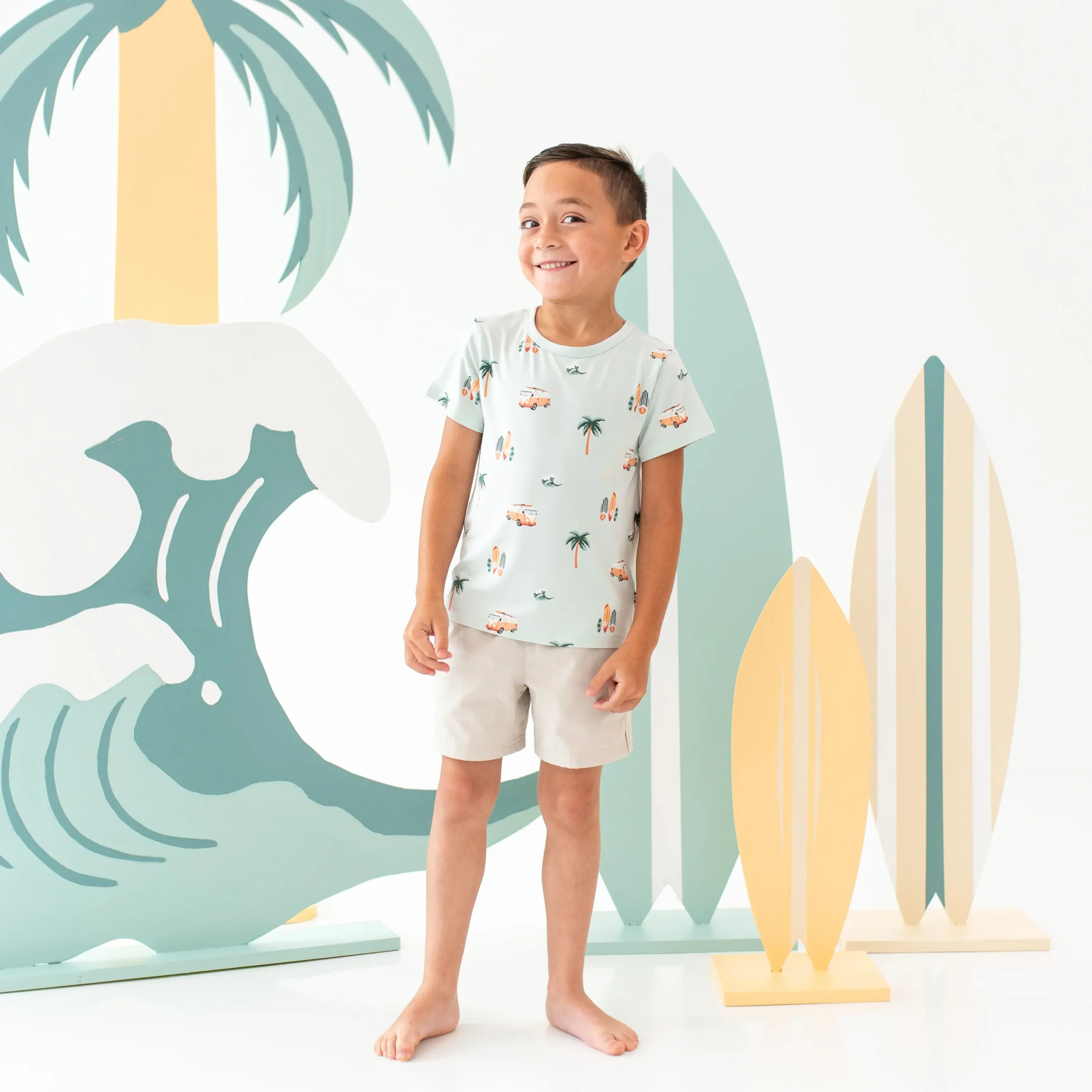 Kyte Baby Toddler Basic Tee in Dew Surf Clearance