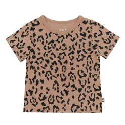 Kyte Baby Toddler Basic Tee in Latte Leopard Best