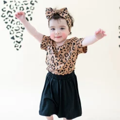 Kyte Baby Toddler Basic Tee in Latte Leopard Best