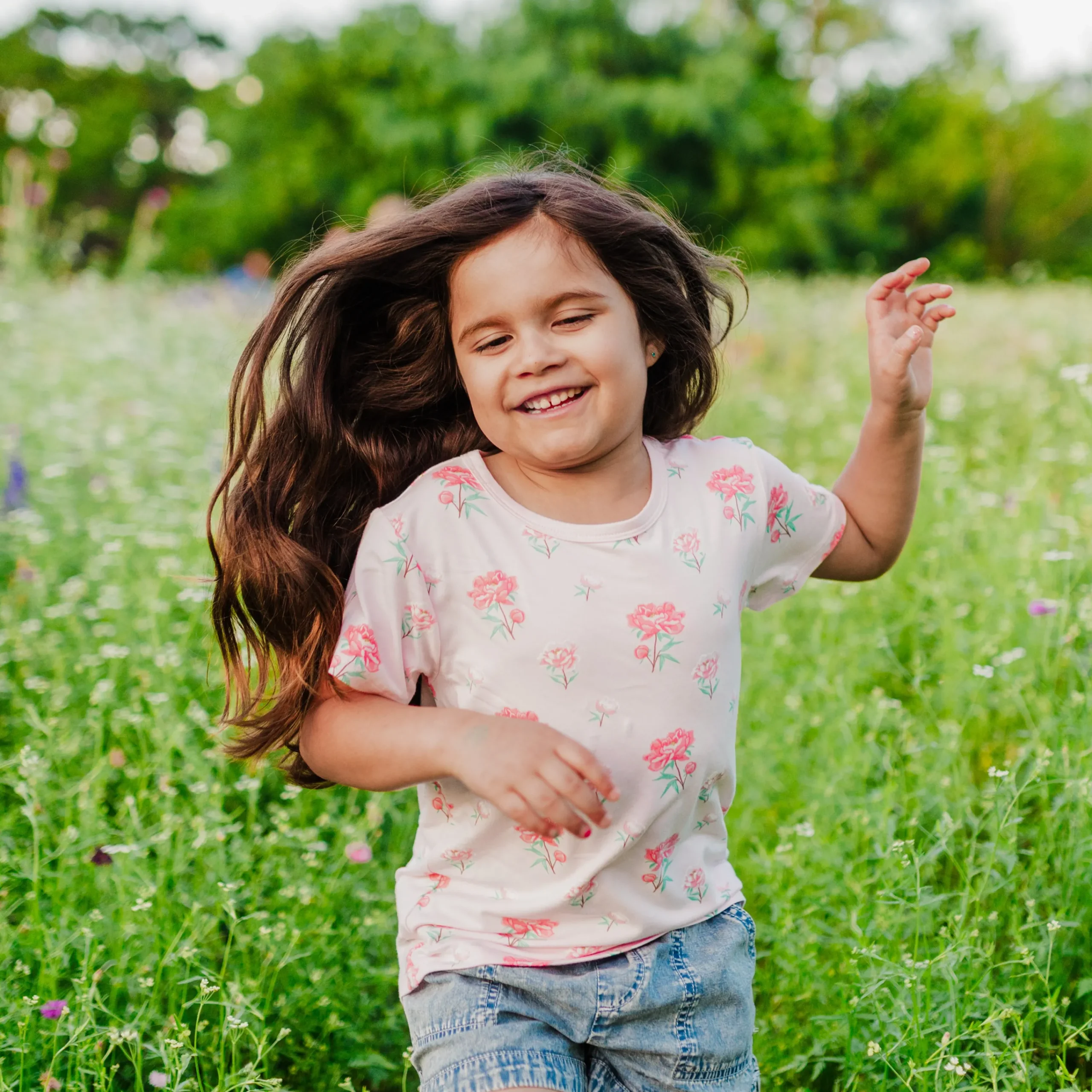 Kyte Baby Toddler Basic Tee in Sakura Peony
