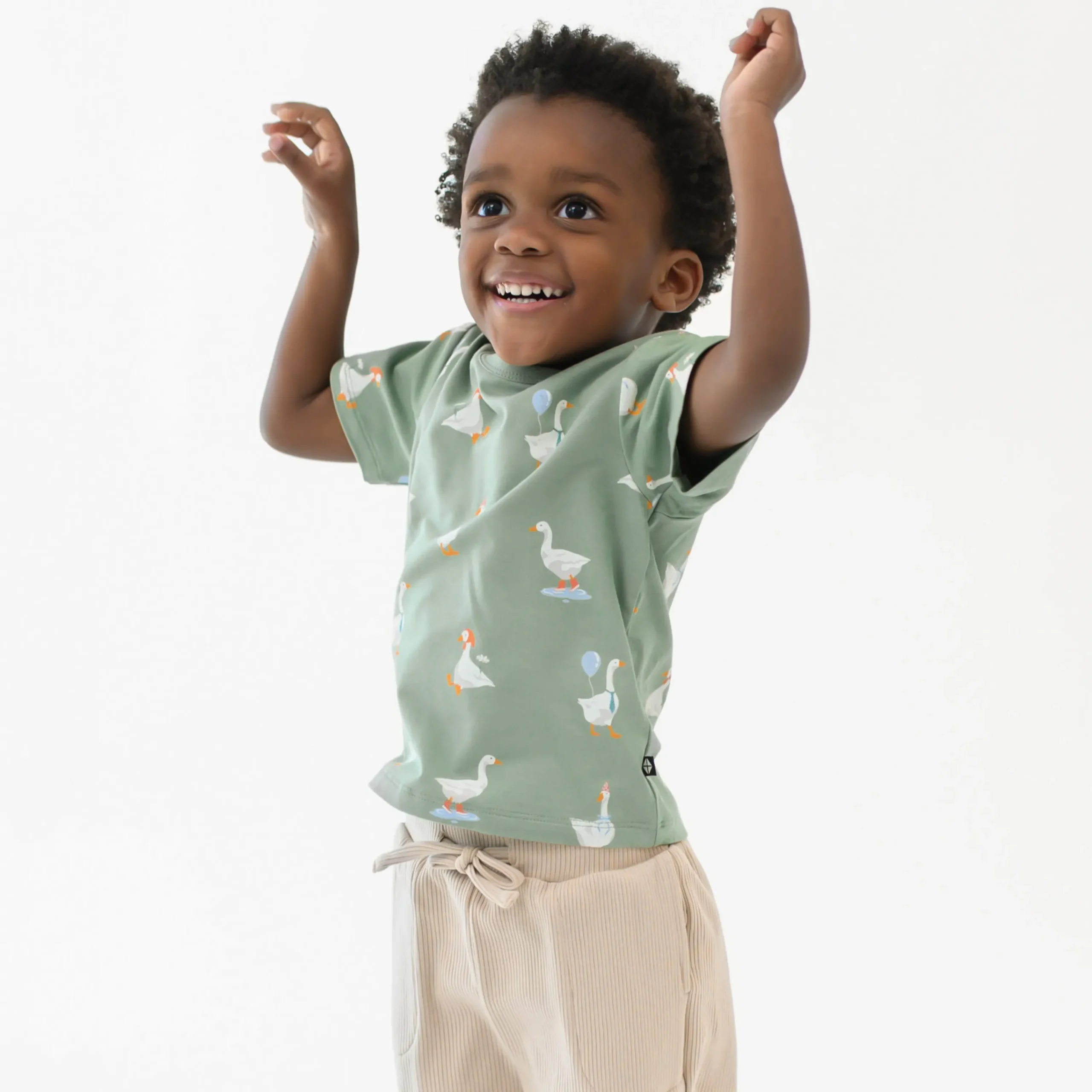 Kyte Baby Toddler Basic Tee in Silly Goose Hot