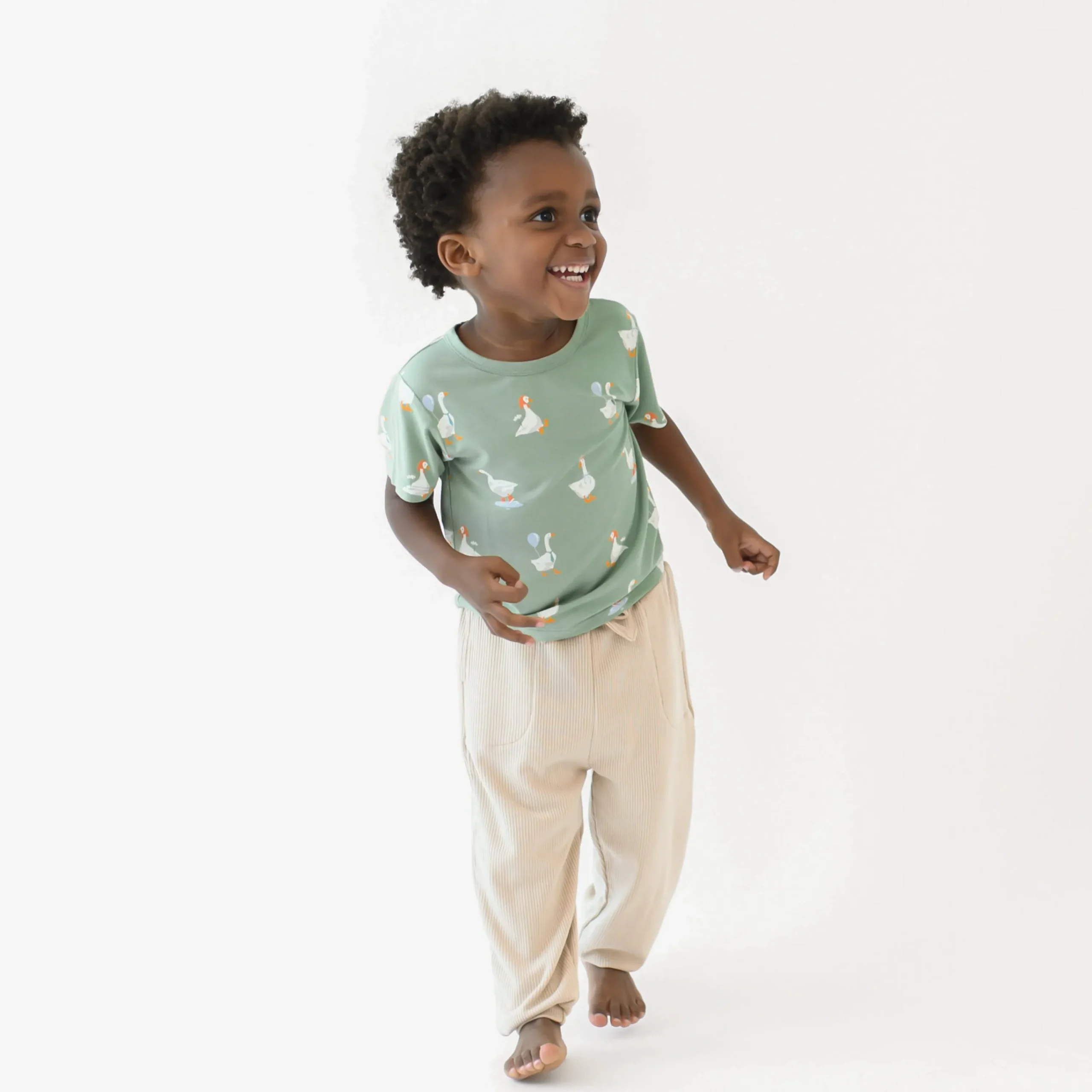 Kyte Baby Toddler Basic Tee in Silly Goose Hot