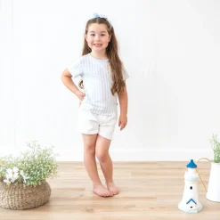 Kyte Baby Toddler Basic Tee in Small Mist Stripe Online