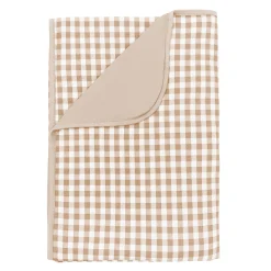 Kyte Baby Toddler Blanket in 1.0 Gingham Bisque Hot