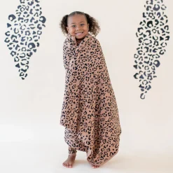 Kyte Baby Toddler Blanket in 1.0 Latte Leopard Online