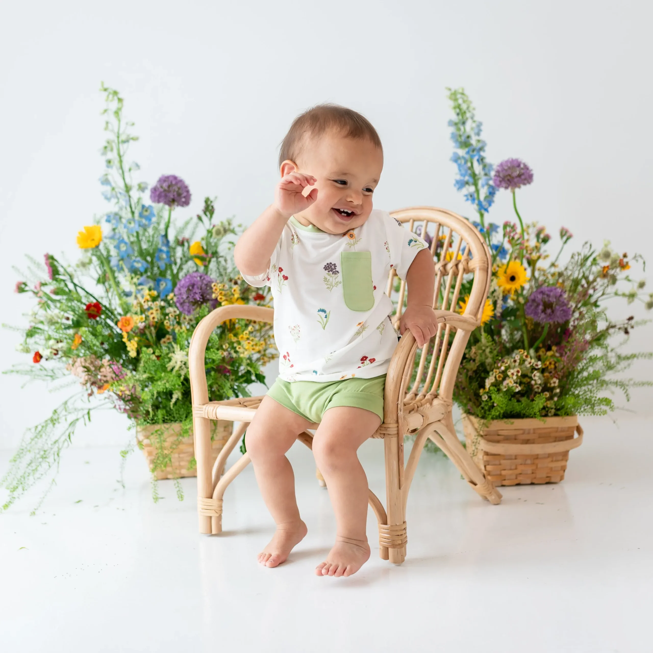 Kyte Baby Toddler Crew Neck Tee in Wildflower Online