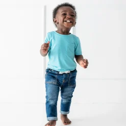 Kyte Baby Toddler Crew Neck Tee in Makai Discount