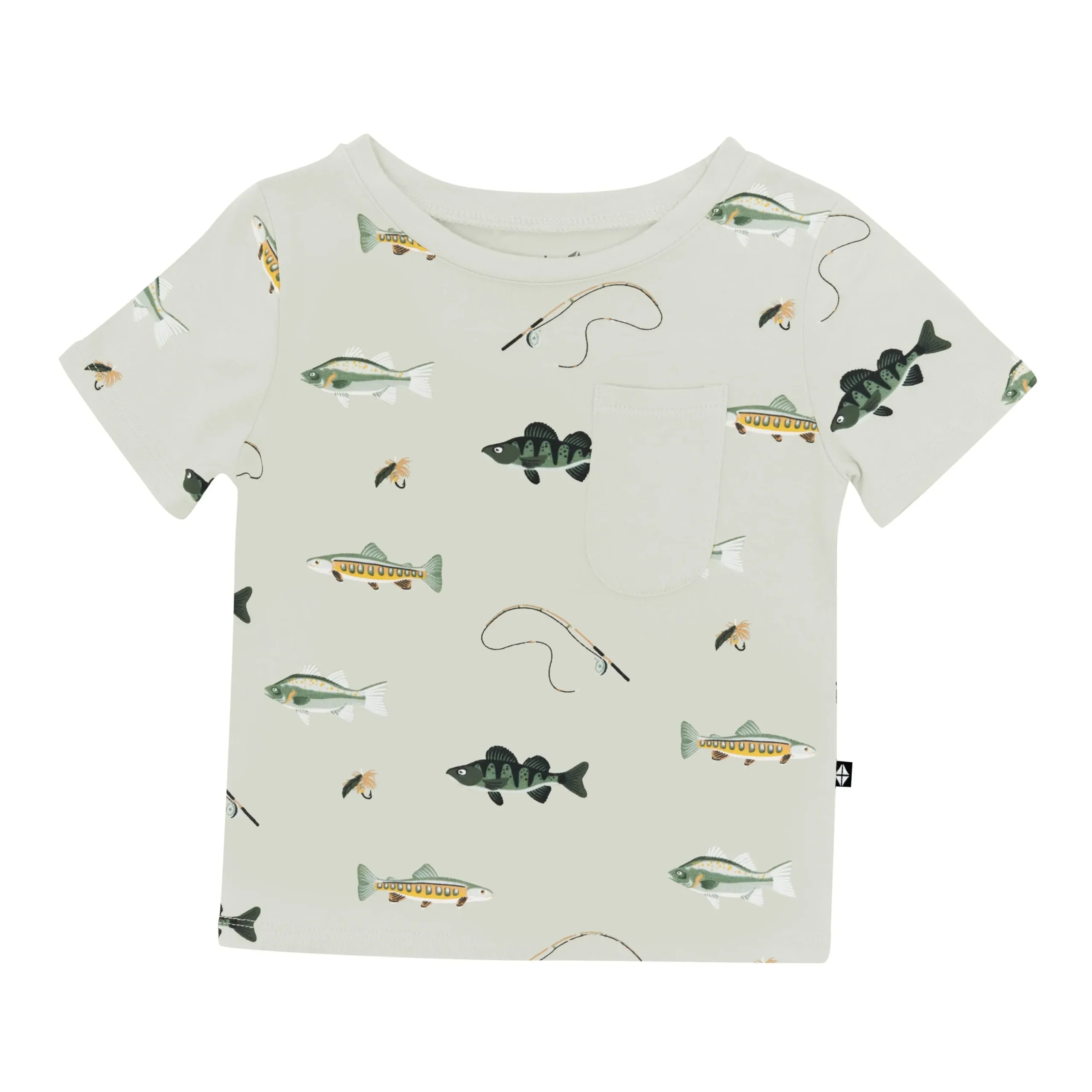Kyte Baby Toddler Crew Neck Tee in Fishing Best