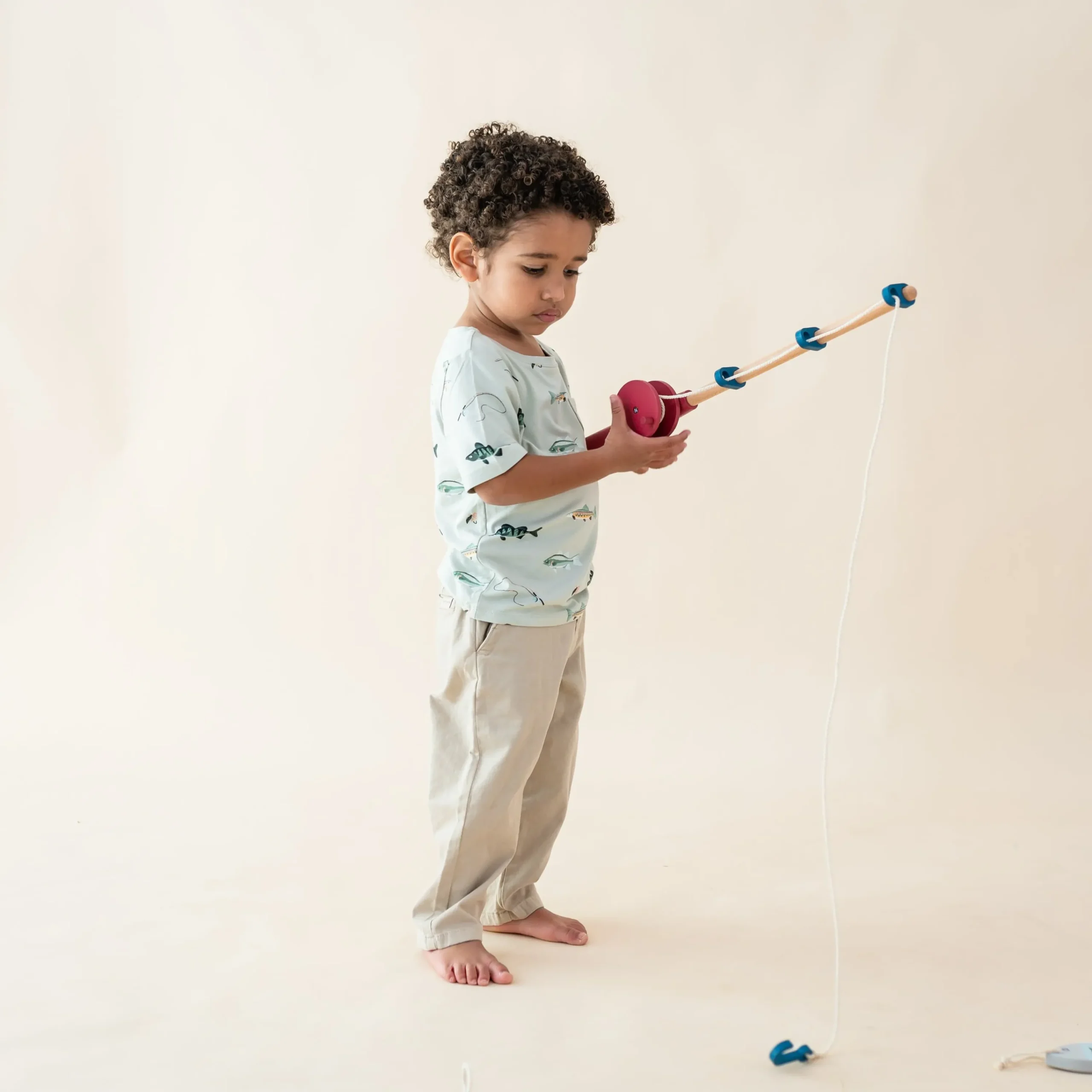 Kyte Baby Toddler Crew Neck Tee in Fishing Best