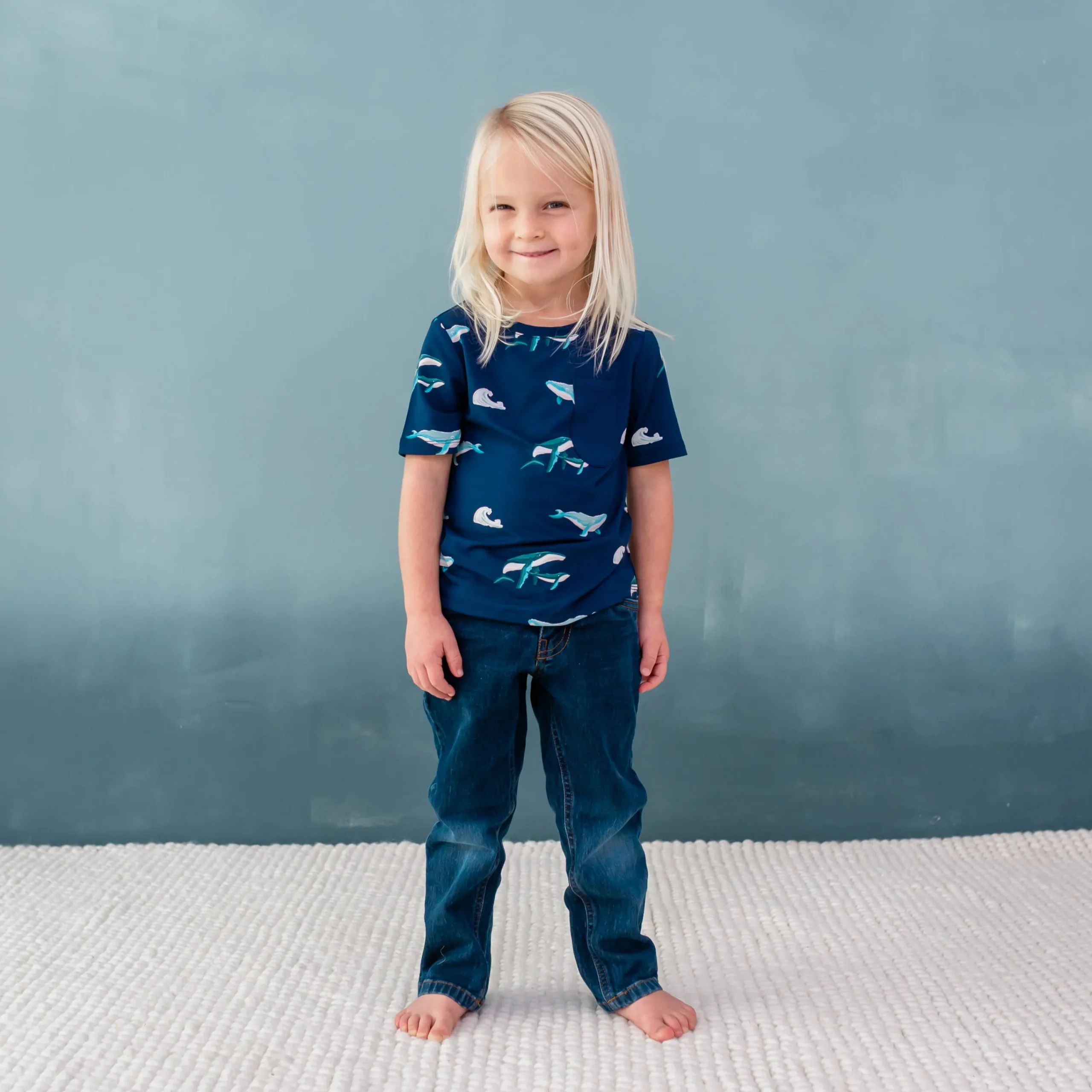 Kyte Baby Toddler Crew Neck Tee in Humpback Hot