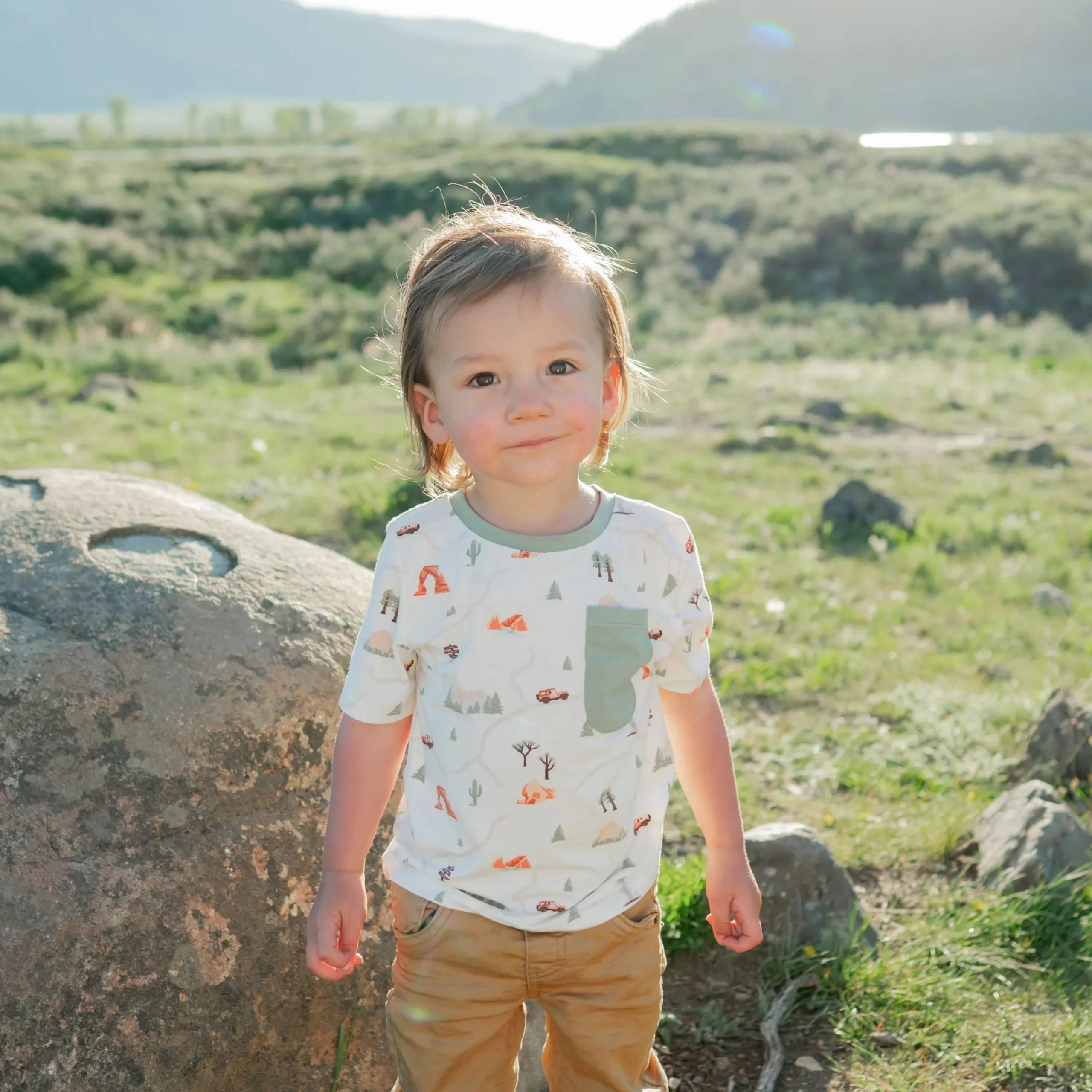 Kyte Baby Toddler Crew Neck Tee in Road Trip Sale
