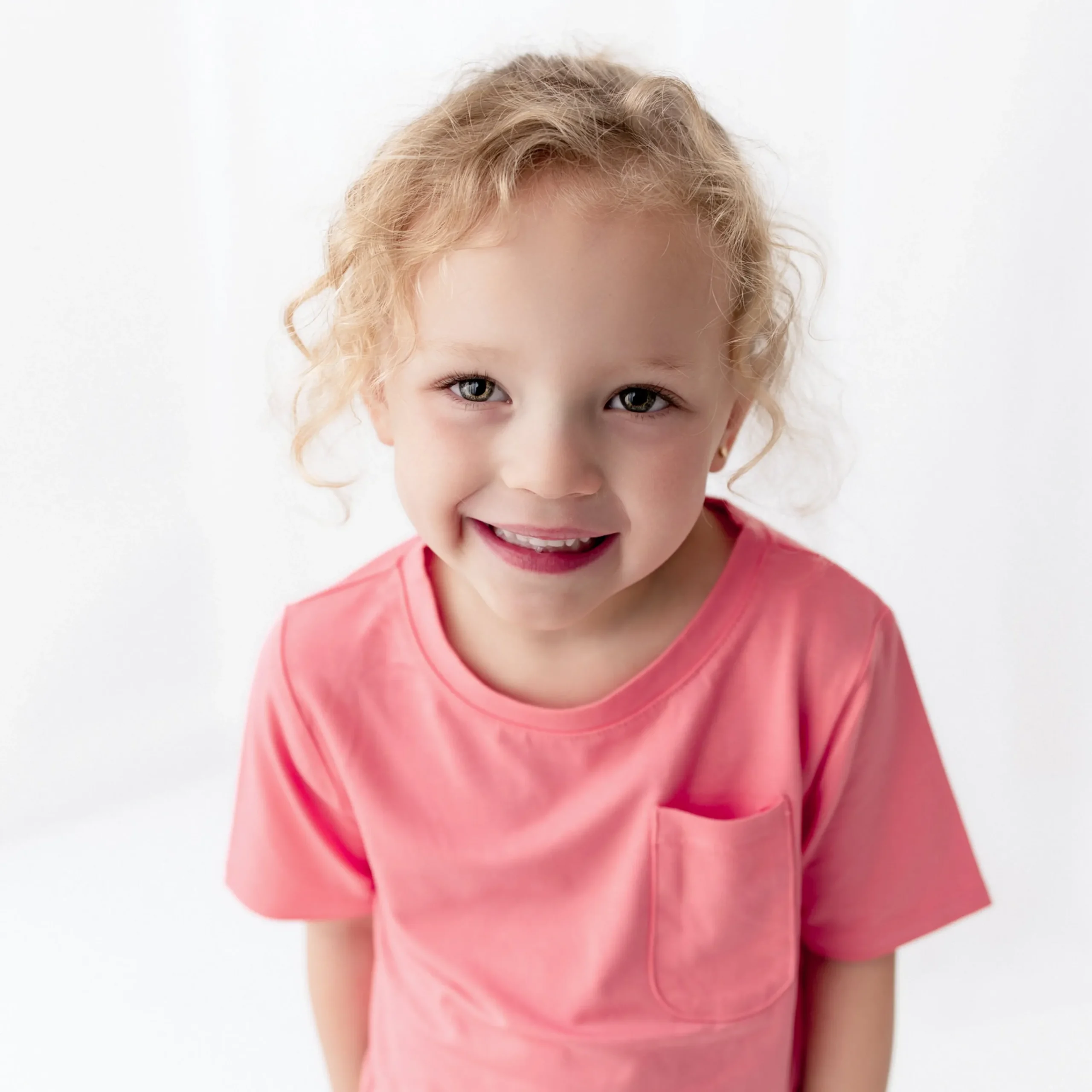 Kyte Baby Toddler Crew Neck Tee in Guava Discount