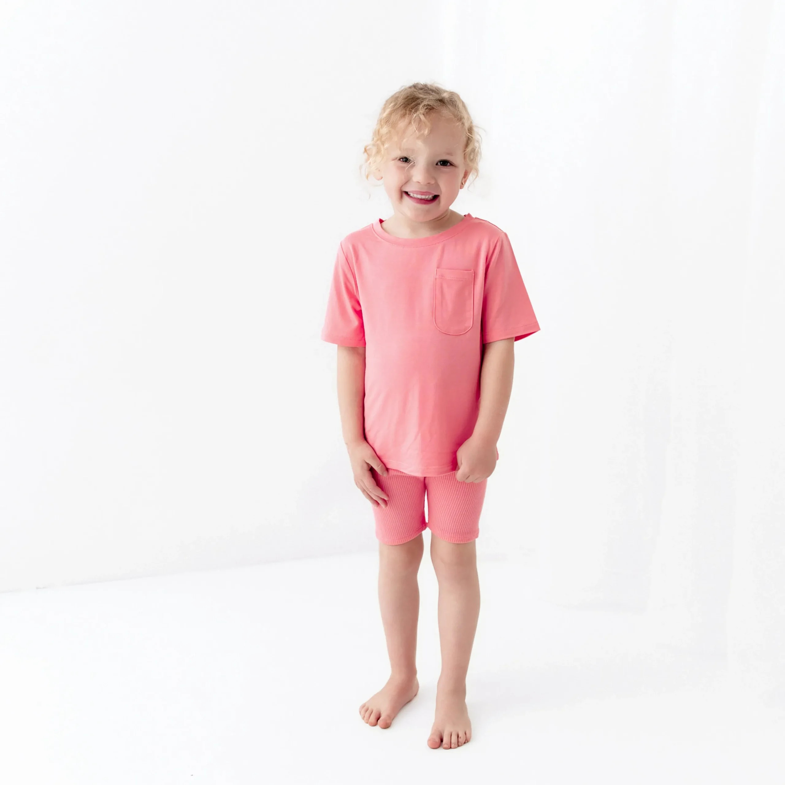 Kyte Baby Toddler Crew Neck Tee in Guava Discount