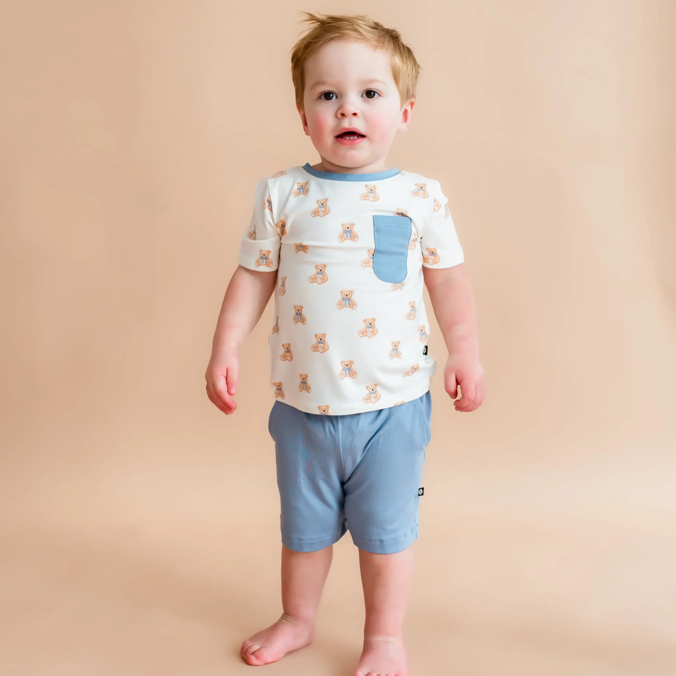 Kyte Baby Toddler Crew Neck Tee in Teddy Bear