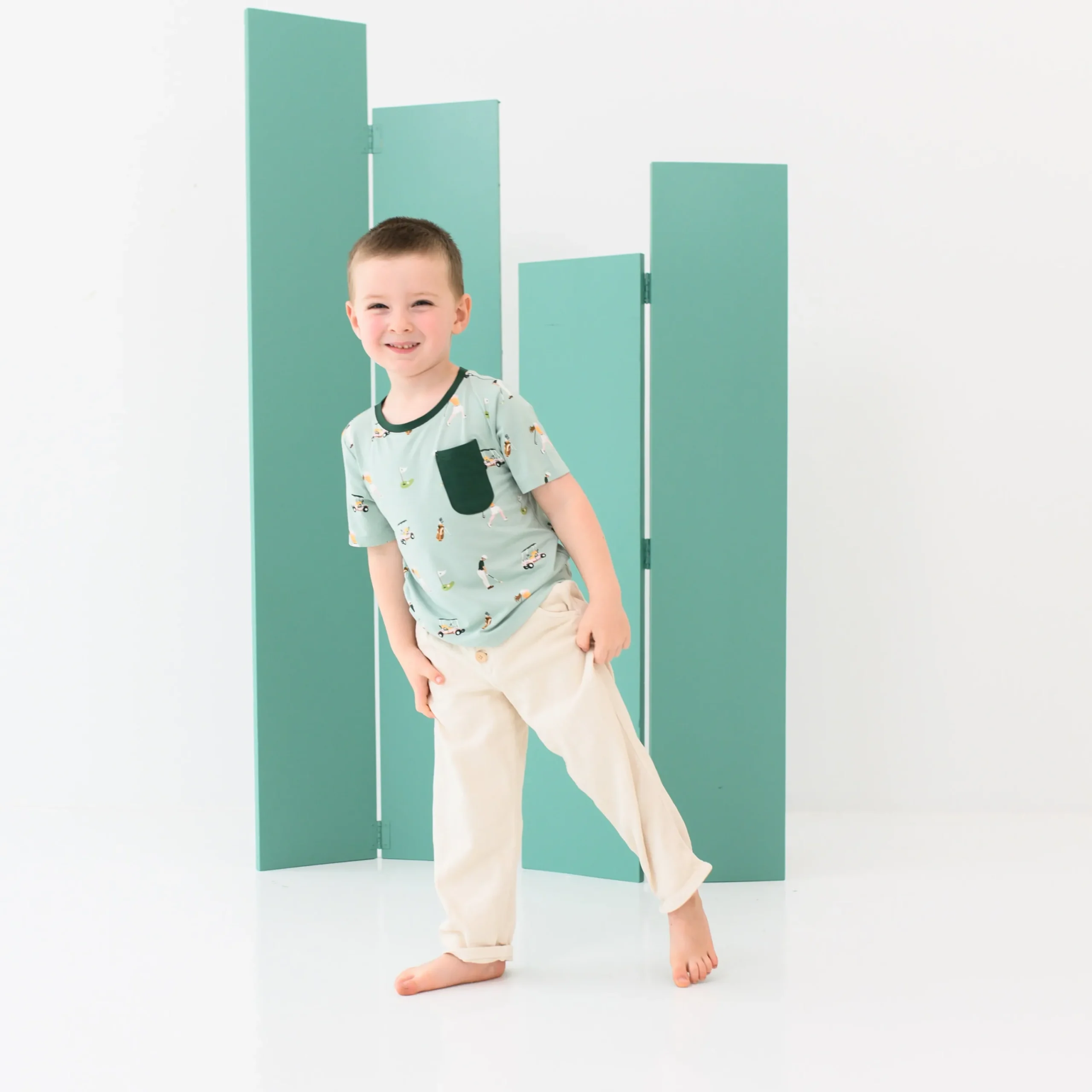 Kyte Baby Toddler Crew Neck Tee in Golf Clearance