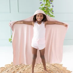 Kyte Baby Toddler Hooded Bath Towel in Blush Hot