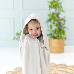 Kyte Baby Toddler Hooded Bath Towel in Oat Discount