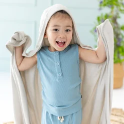 Kyte Baby Toddler Hooded Bath Towel in Oat Discount