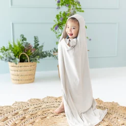 Kyte Baby Toddler Hooded Bath Towel in Oat Discount