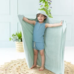 Kyte Baby Toddler Hooded Bath Towel in Sage Hot