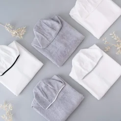 Kyte Baby Toddler Hooded Bath Towel in Cloud with Storm Trim Online