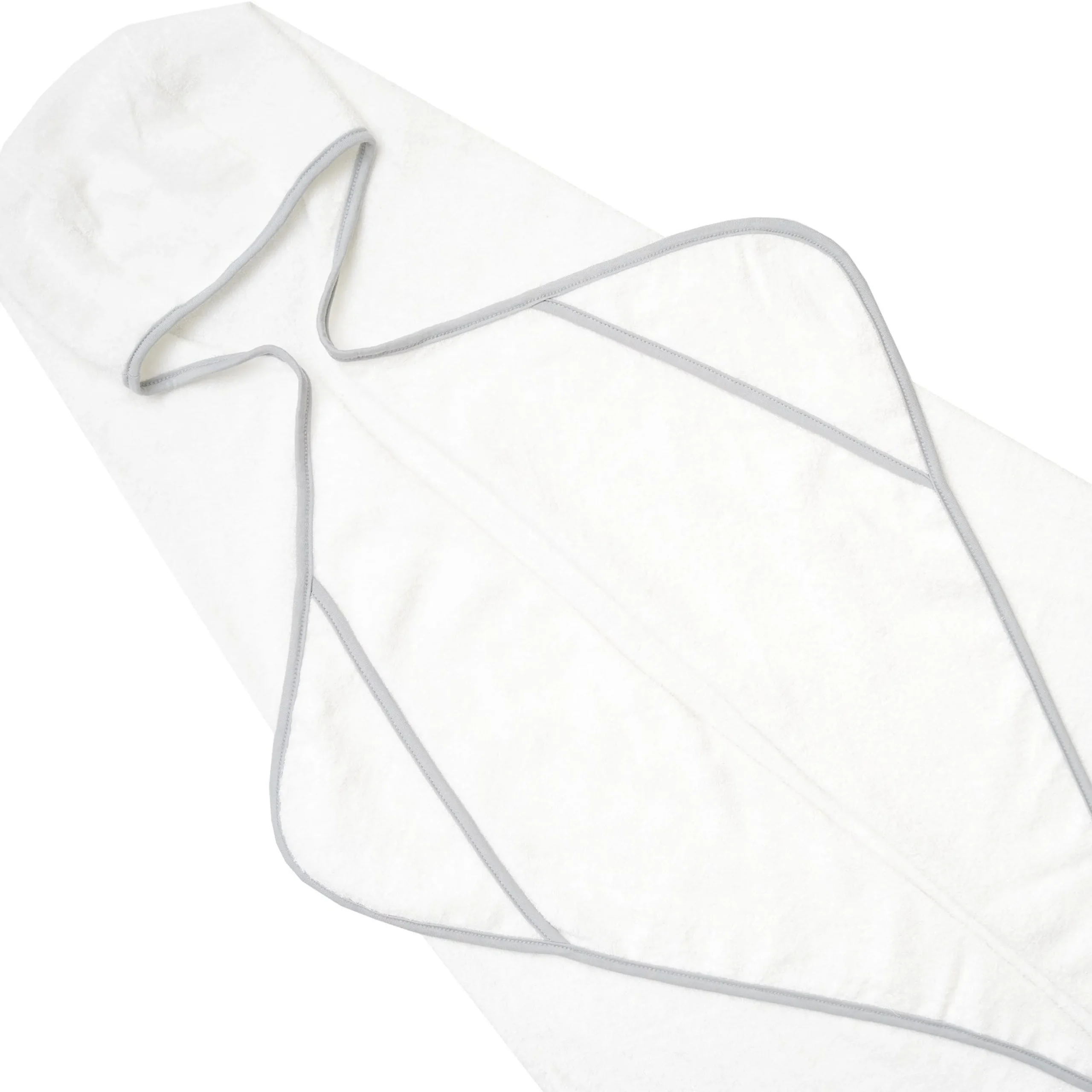 Kyte Baby Toddler Hooded Bath Towel in Cloud with Storm Trim Online