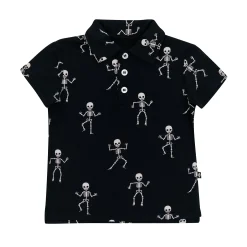 Kyte Baby Toddler Short Sleeve Polo in Skeleton New