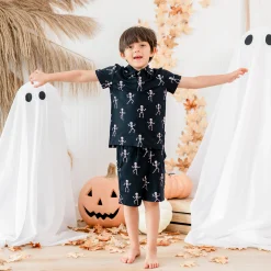 Kyte Baby Toddler Short Sleeve Polo in Skeleton New