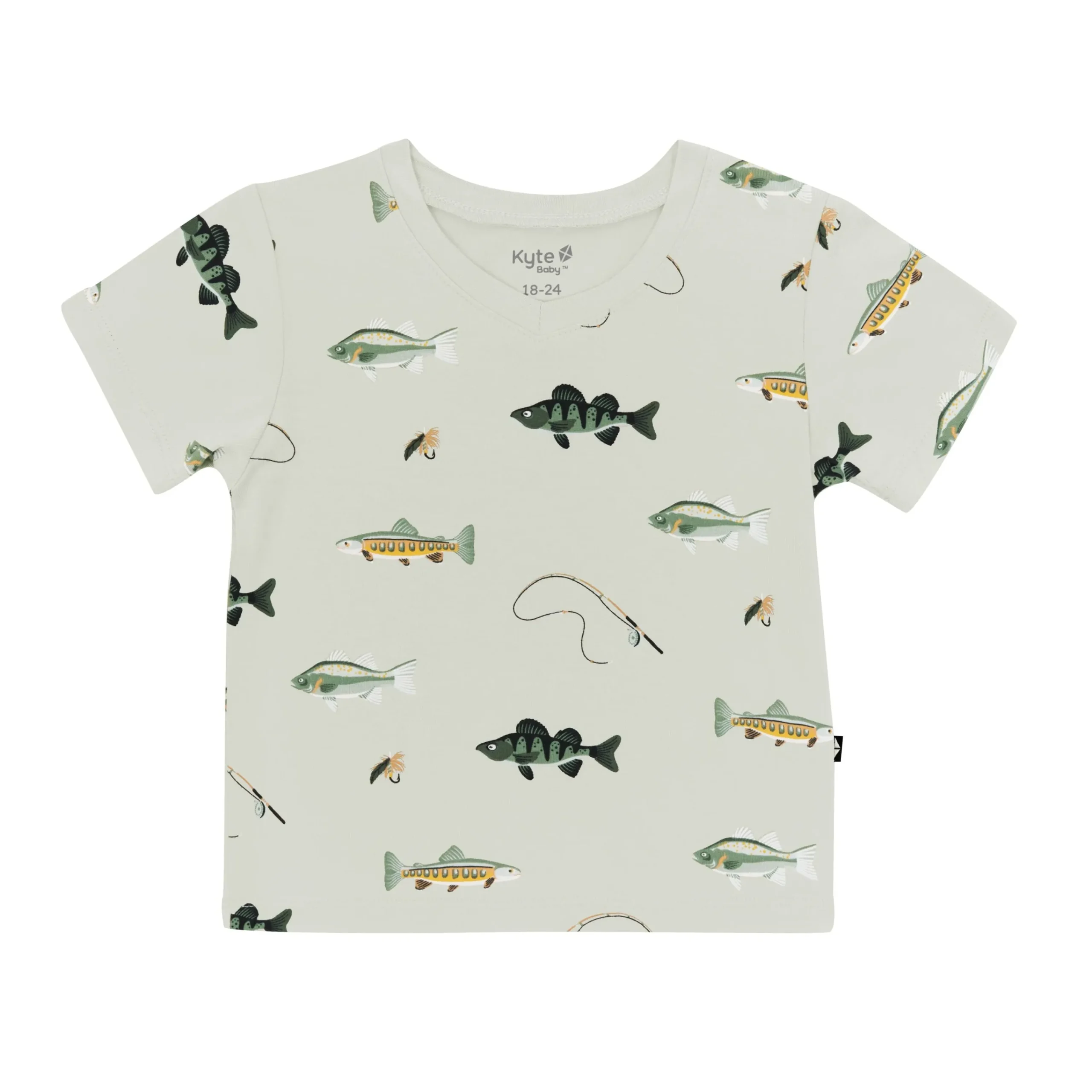 Kyte Baby Toddler V-Neck Tee in Fishing Best