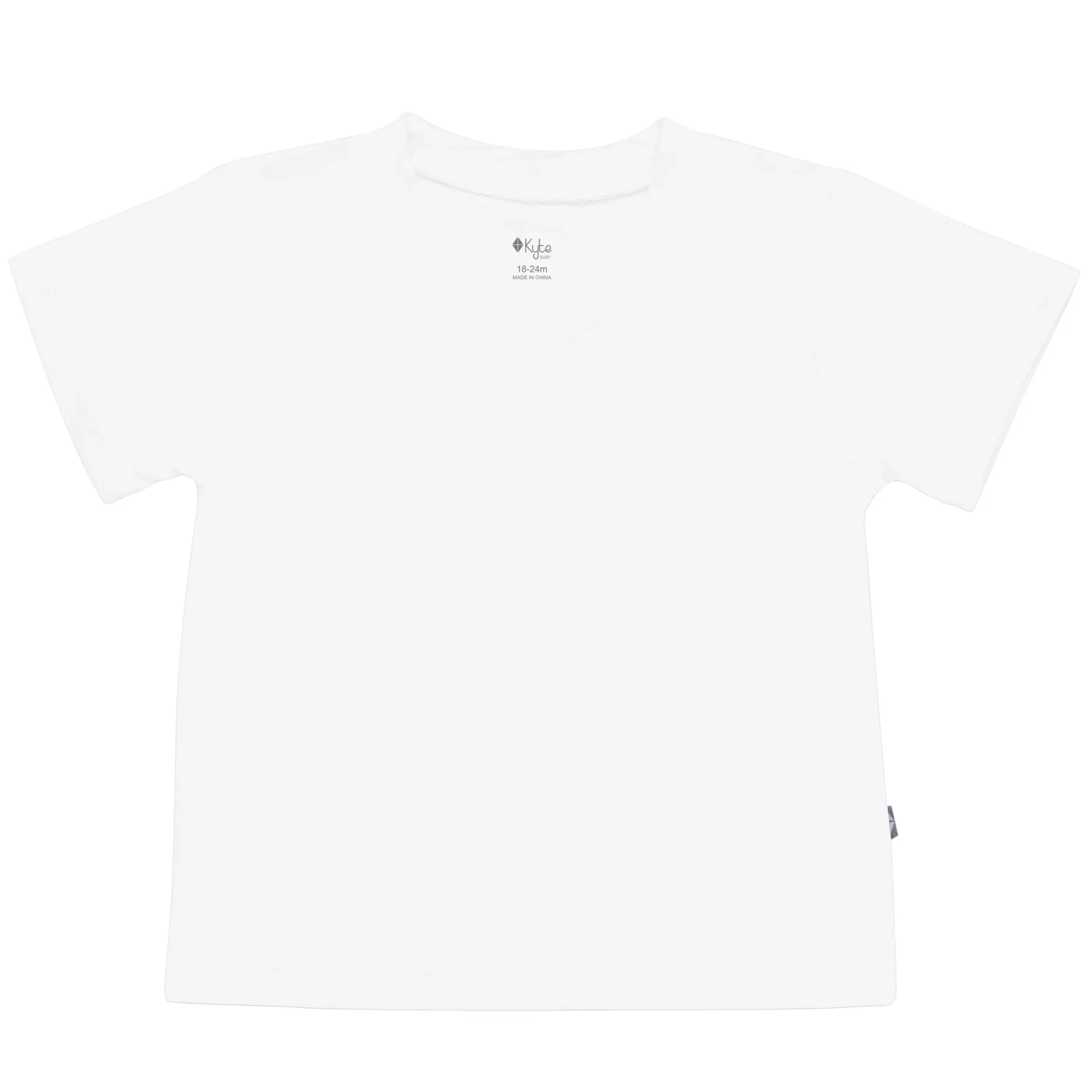 Kyte Baby Toddler V-Neck Tee in Snow Hot
