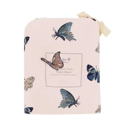 Kyte Baby Twin Sheet in Blush Butterfly Discount