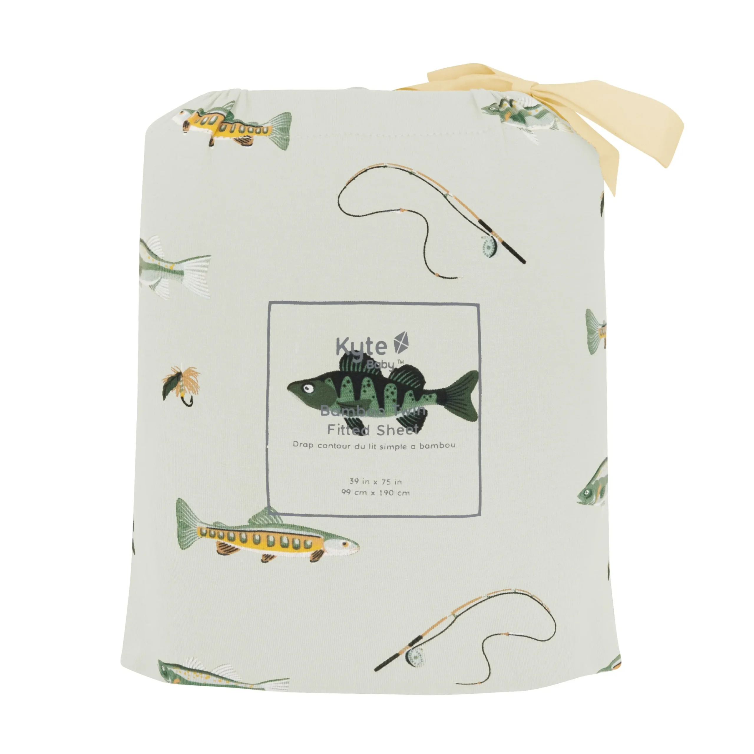 Kyte Baby Twin Sheet in Fishing Hot