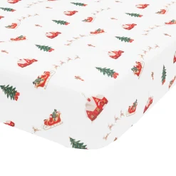 Kyte Baby Twin Sheet in Santa Sleigh Discount