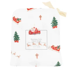 Kyte Baby Twin Sheet in Santa Sleigh Discount