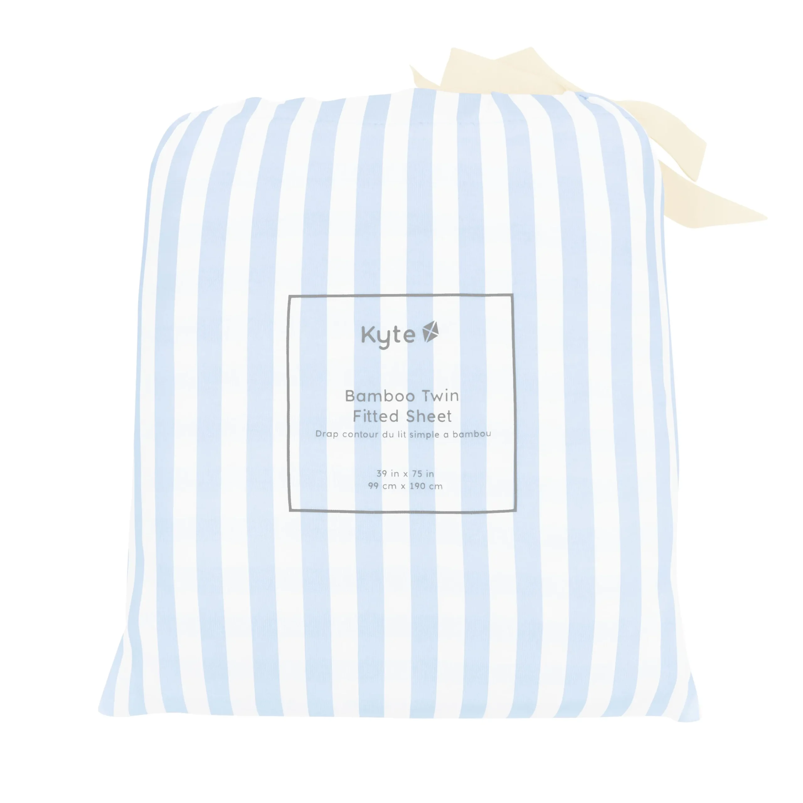 Kyte Baby Twin Sheet in Small Mist Stripe Online