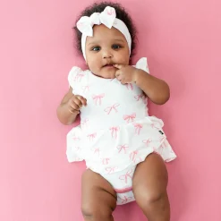 Kyte Baby Twirl Bodysuit Dress in Bow New