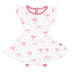 Kyte Baby Twirl Bodysuit Dress in Bow New