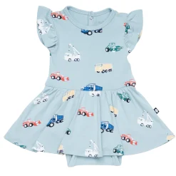 Kyte Baby Twirl Bodysuit Dress in Construction Clearance