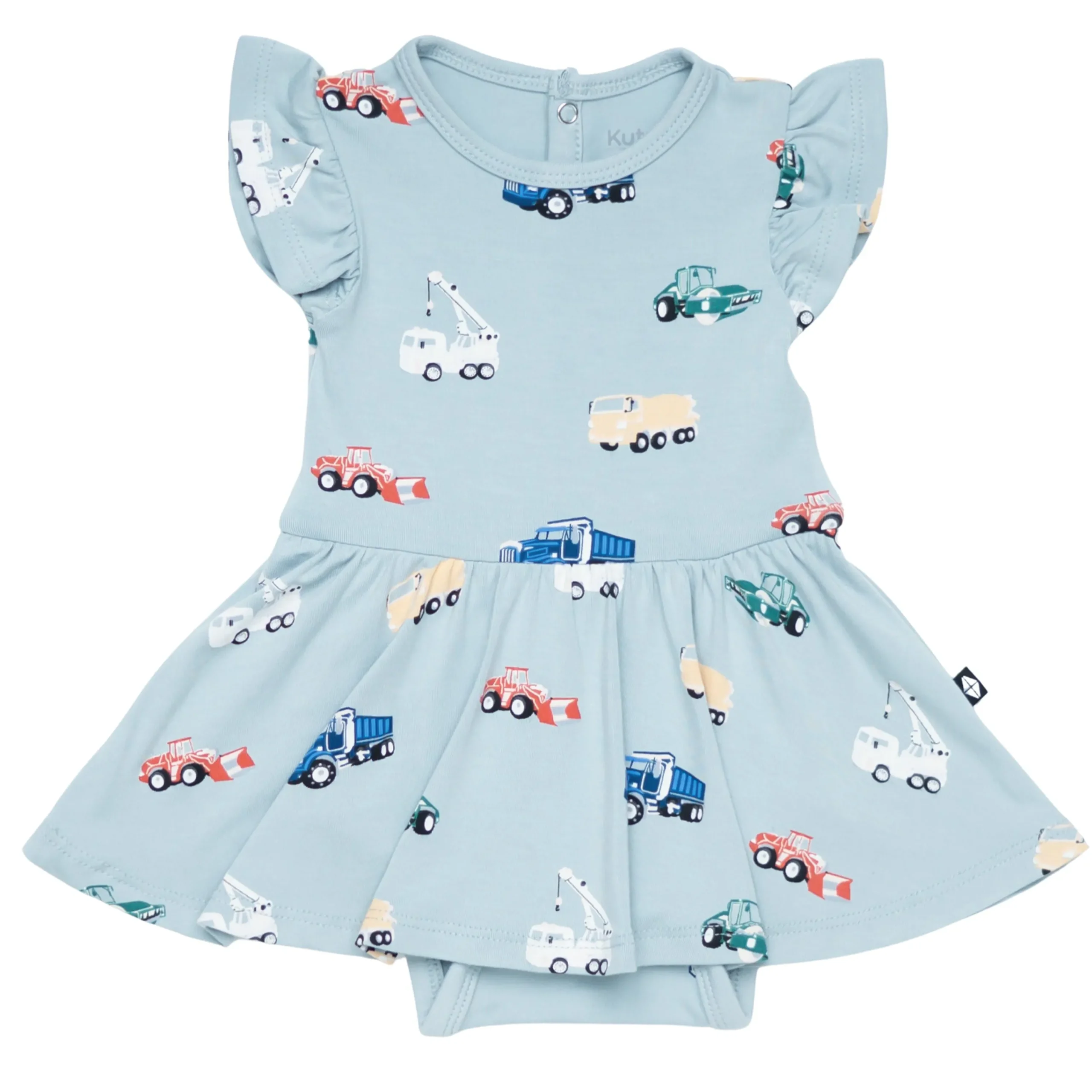 Kyte Baby Twirl Bodysuit Dress in Construction Clearance